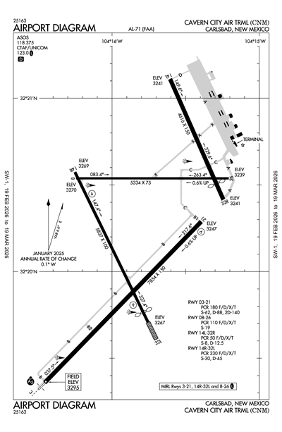 CAVERN CITY AIR TRML - Airport Diagram