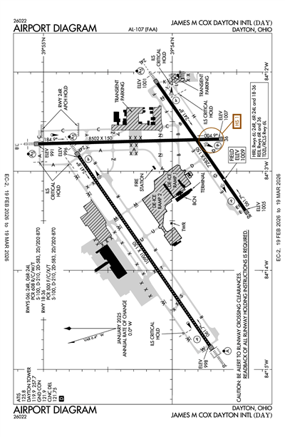 JAMES M COX DAYTON INTL - Airport Diagram