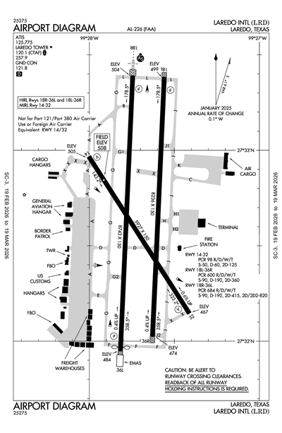 LAREDO INTL - Airport Diagram