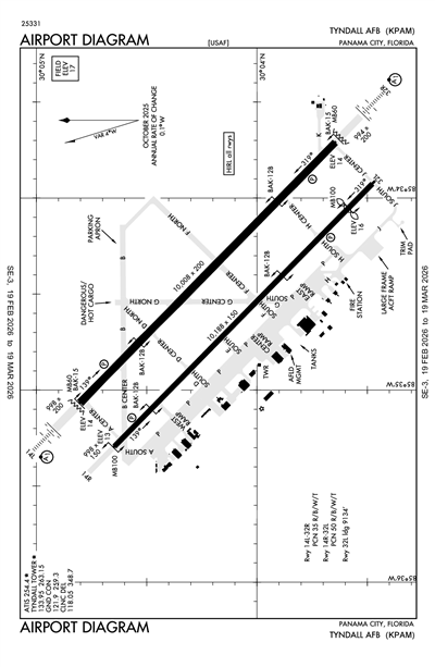 TYNDALL AFB - Airport Diagram
