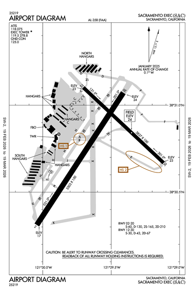 SACRAMENTO EXEC - Airport Diagram