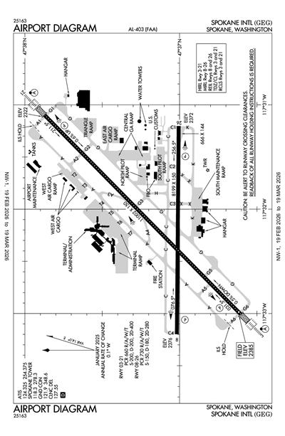 SPOKANE INTL - Airport Diagram