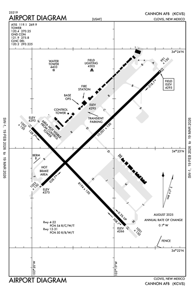 CANNON AFB - Airport Diagram