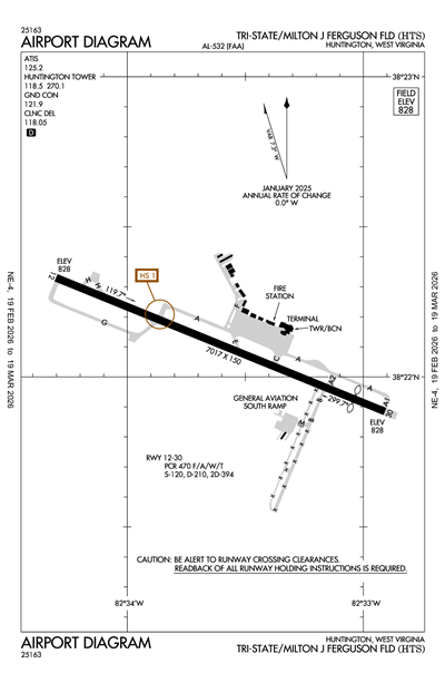 TRI-STATE/MILTON J FERGUSON FLD - Airport Diagram