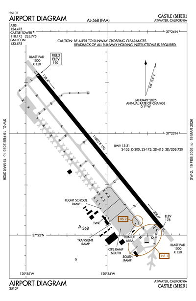 CASTLE - Airport Diagram