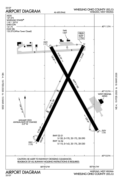 WHEELING OHIO COUNTY - Airport Diagram