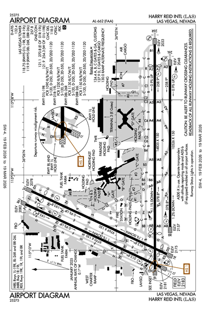 HARRY REID INTL - Airport Diagram