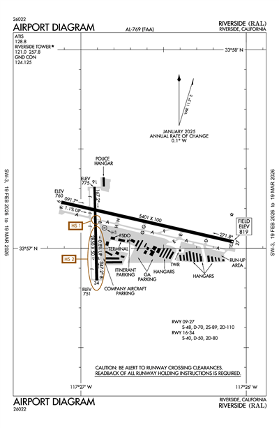 RIVERSIDE - Airport Diagram