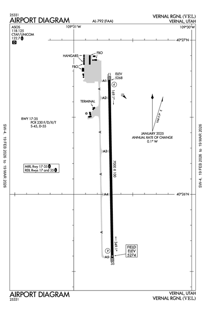 VERNAL RGNL - Airport Diagram