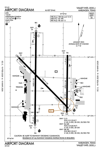 VALLEY INTL - Airport Diagram