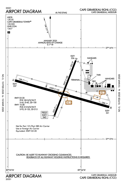 CAPE GIRARDEAU RGNL - Airport Diagram