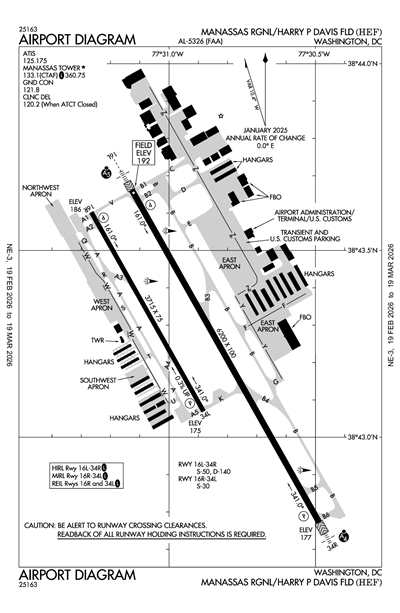 MANASSAS RGNL/HARRY P DAVIS FLD - Airport Diagram