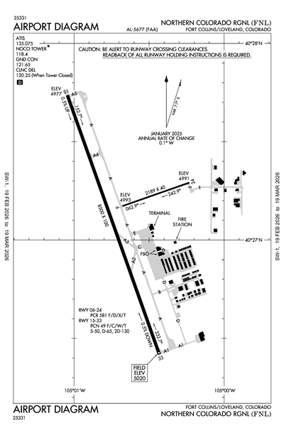 NORTHERN COLORADO RGNL - Airport Diagram
