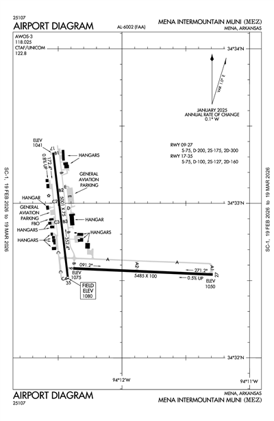 MENA INTERMOUNTAIN MUNI - Airport Diagram