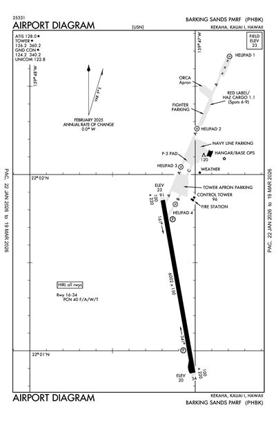 BARKING SANDS PMRF - Airport Diagram