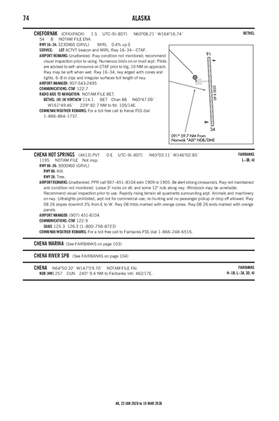 CHENA HOT SPRINGS - Airport Diagram