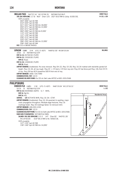 OPHEIM - Airport Diagram