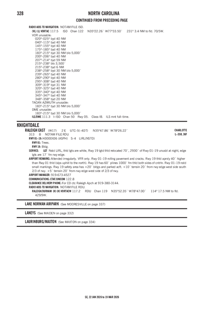 RALEIGH EAST - Airport Diagram