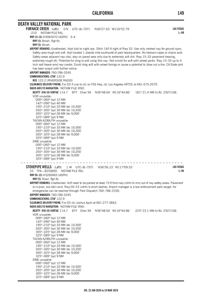 STOVEPIPE WELLS - Airport Diagram
