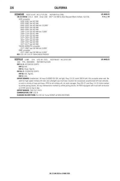 OCOTILLO - Airport Diagram
