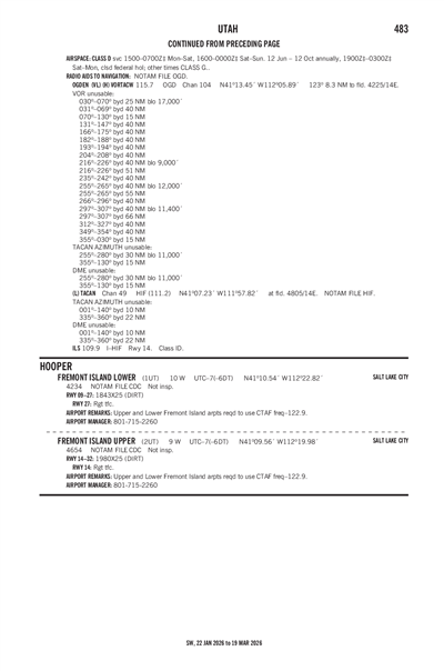 FREMONT ISLAND UPPER - Airport Diagram